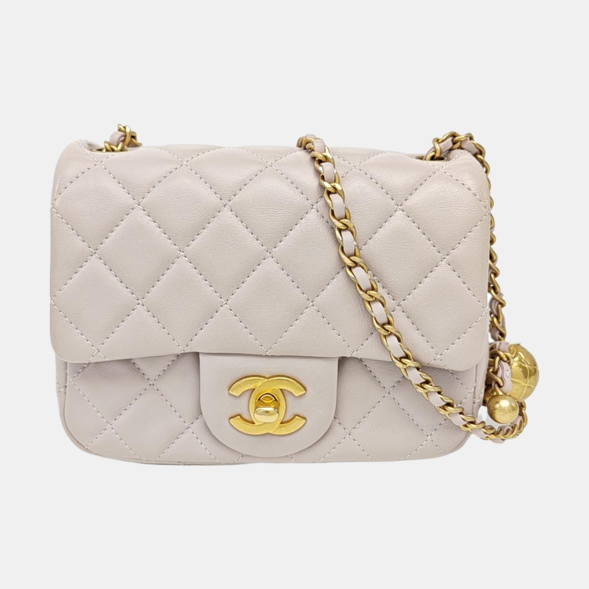 CLASSIC FLAP Mini Quilted Lambskin Purple