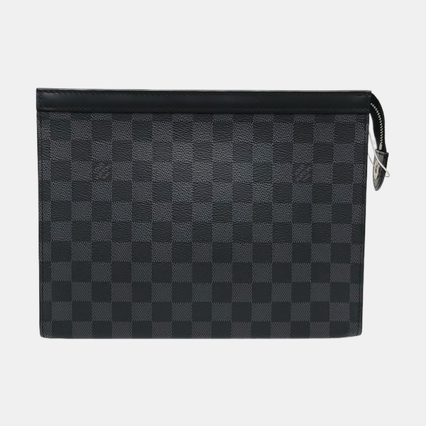 Pochette Voyag MM Damier Graphite Coated Canvas Gray