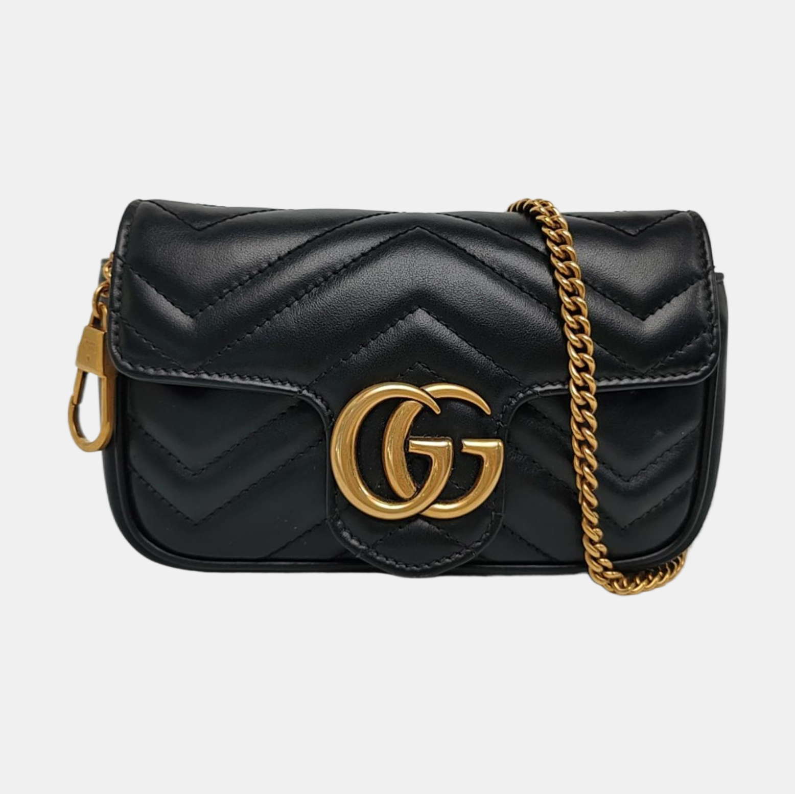 GG Marmont Mini Quilted Calfskin Black