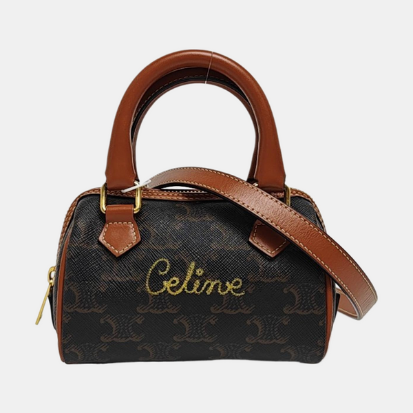 TRIOMPHE CANVAS Mini Coated Canvas Brown
