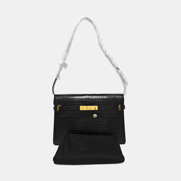 MANHATTAN Medium Calfskin Black
