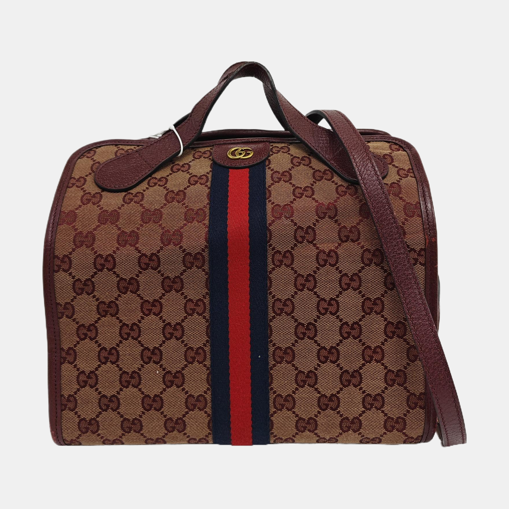 Monogram Canvas Shoulder Bag Red
