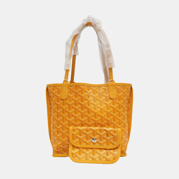 Authenticated pre-owned  Anjou Mini Coated Canvas Yellow - Tote Bag at Looply