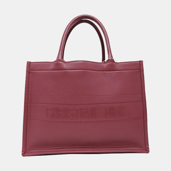 Authenticated pre-owned  Book Tote Medium Calfskin Beige - Tote Bag at Looply