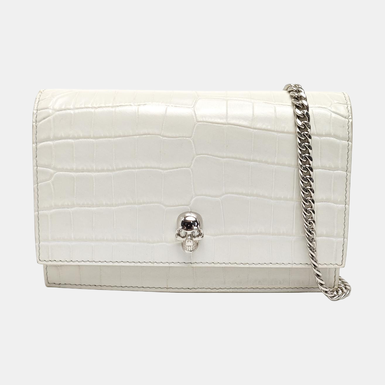 Calfskin Shoulder Bag White