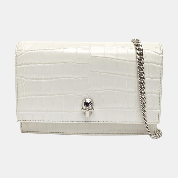 Calfskin Shoulder Bag White