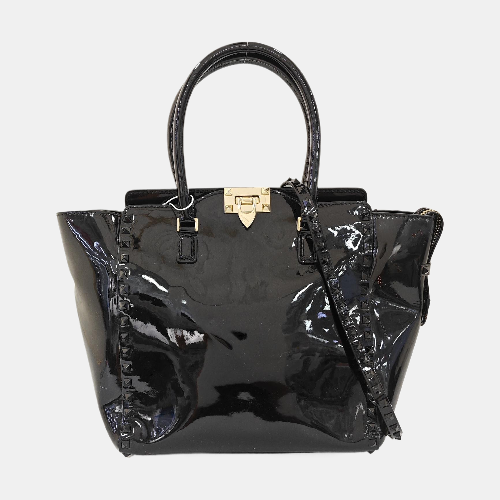 Rockstud Calfskin Black