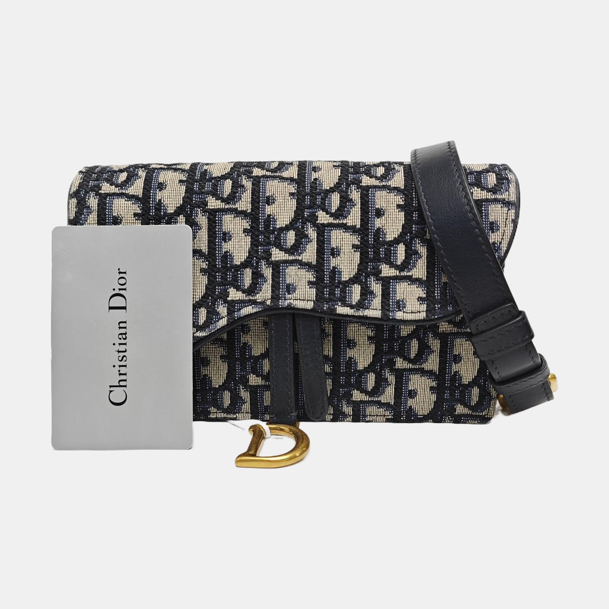 Saddle Mini Oblique Canvas Blue