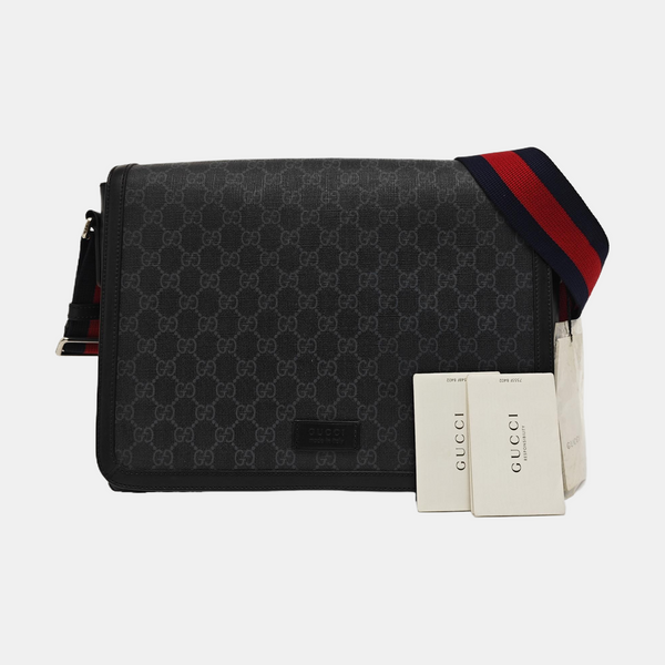 Nightcourrier Monogram Coated Canvas Black