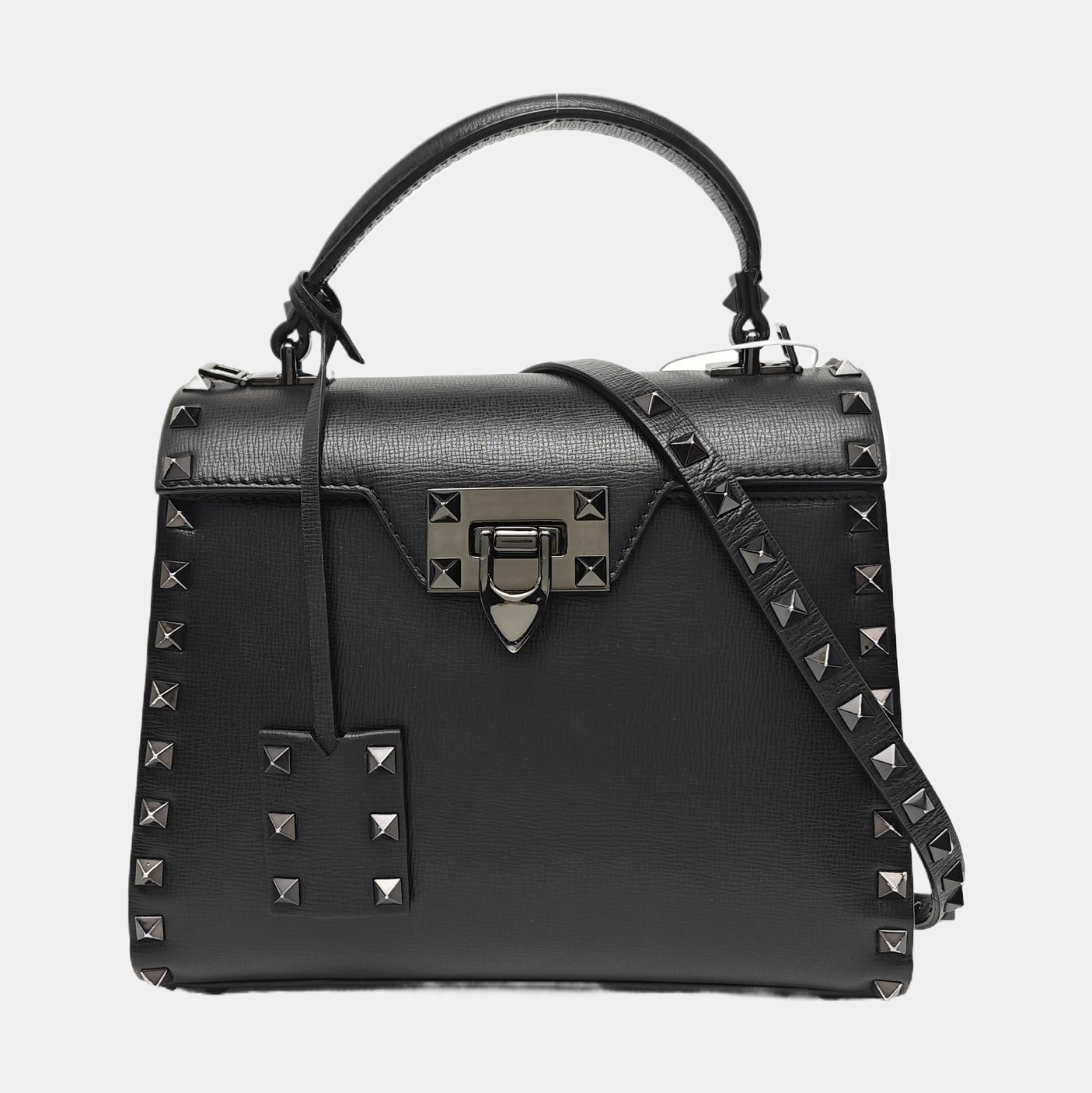 Rockstud Small Calfskin Black