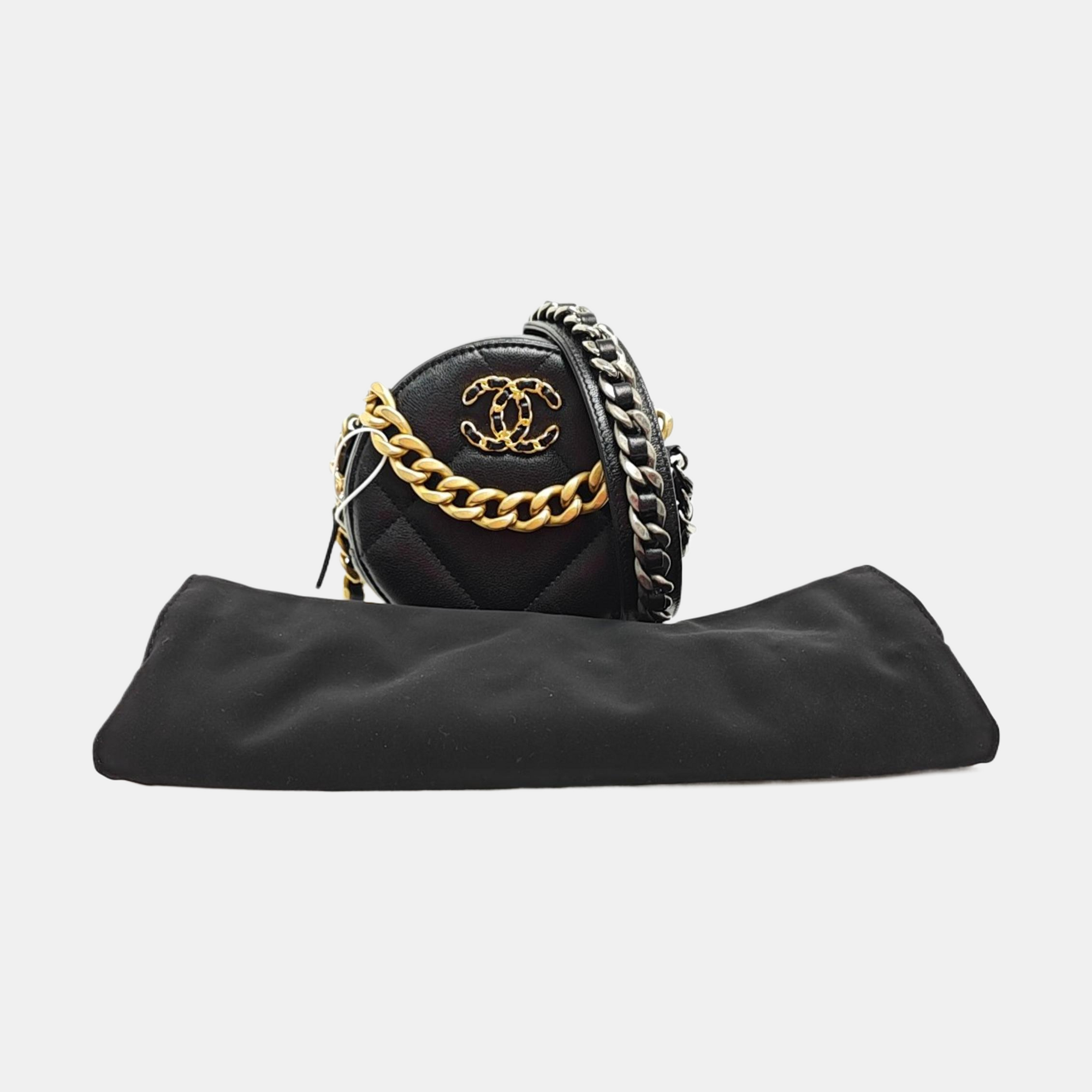 CHANEL 19 Small Quilted Lambskin Black
