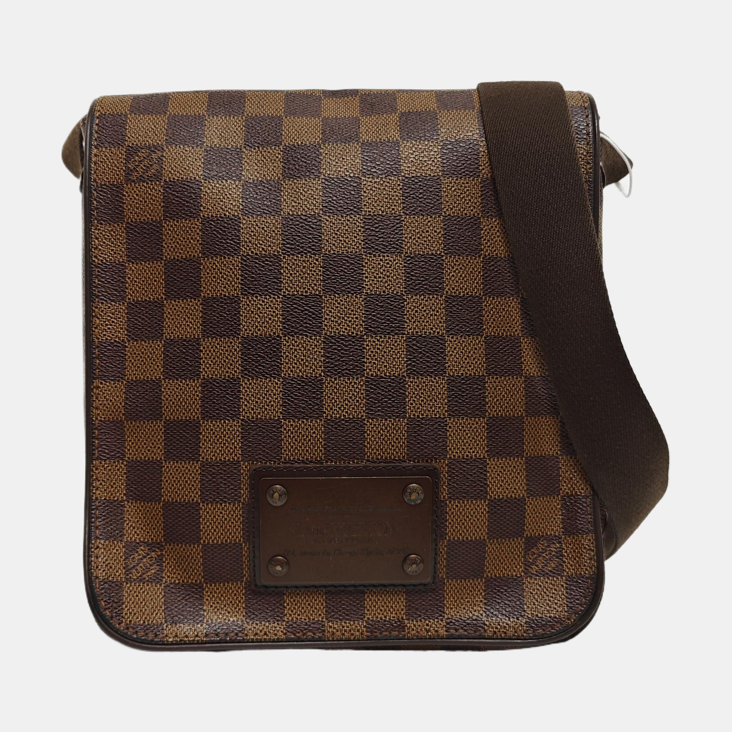 BROOKLYN PM Damier Ebene Coated Canvas Brown