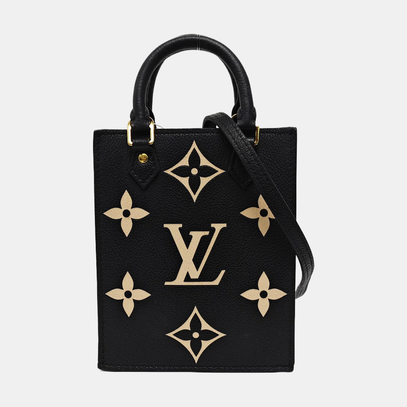 SAC PLAT Mini Monogram Calfskin Black