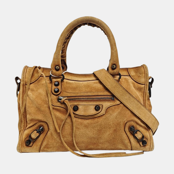 LE CITY Small Suede Brown