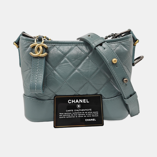 GABRIELLE Small Quilted Calfskin Blue