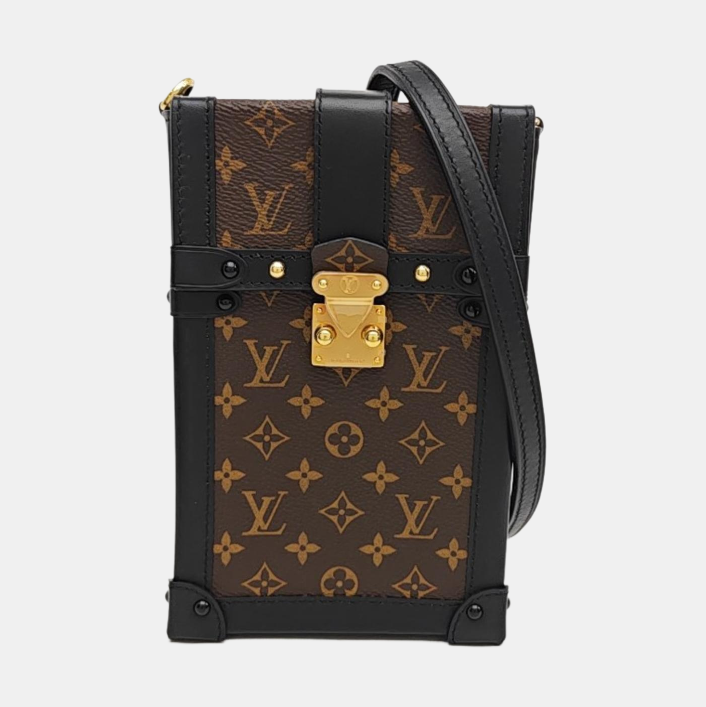 TRUNK Monogram Coated Canvas Brown