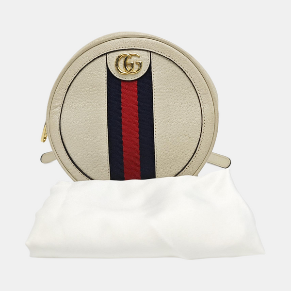 Authenticated pre-owned  Ophidia Mini Calfskin White - Backpack at Looply