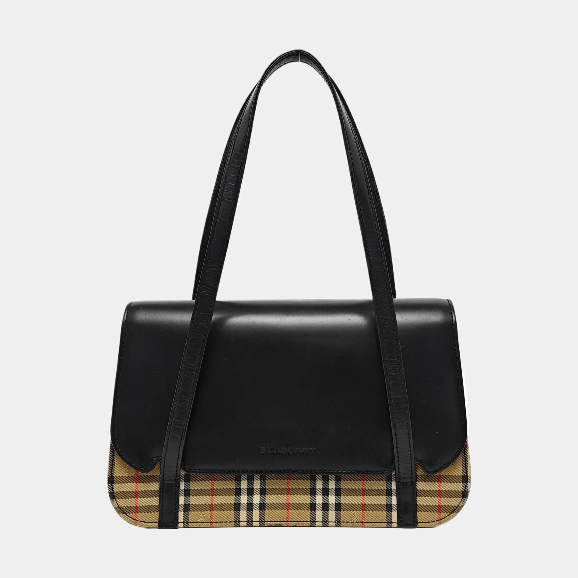 Calfskin Top Handle Bag Black