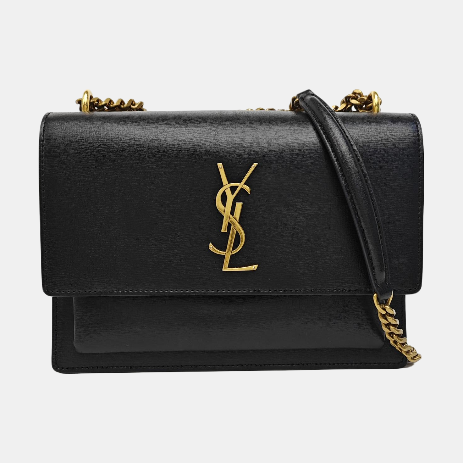 SUNSET Medium Calfskin Black