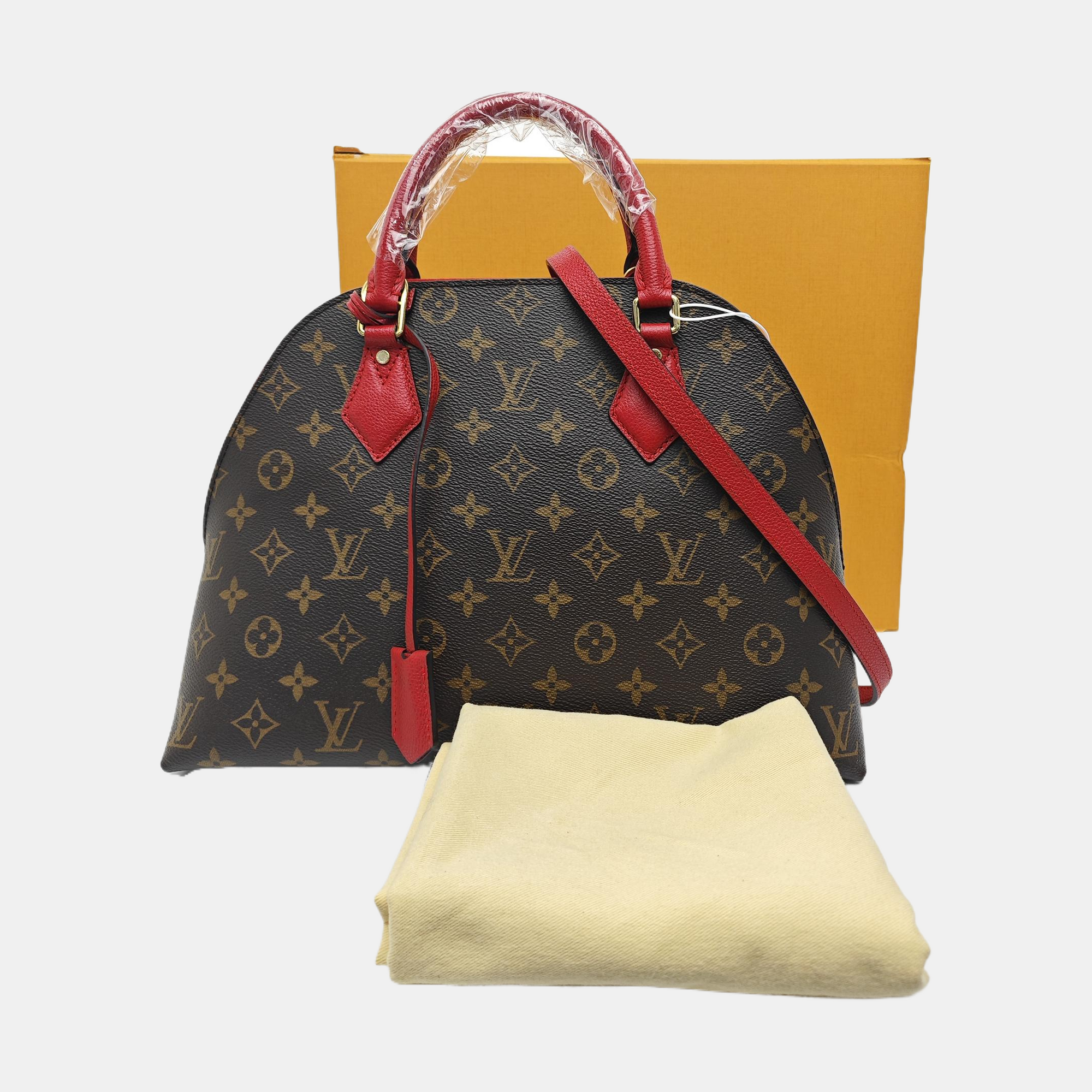 ALMA BNB MM Monogram Coated Canvas Brown