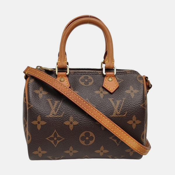 SPEEDY Nano Monogram Coated Canvas Brown