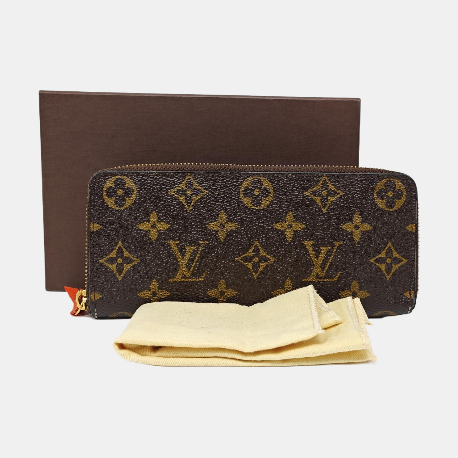 CLÉMENCE Monogram Coated Canvas Brown Wallet