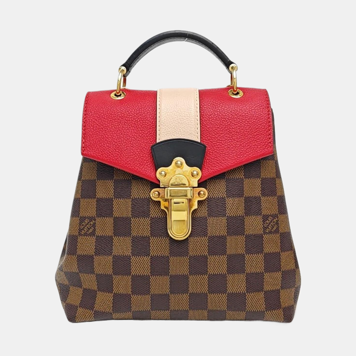 CLAPTON Damier Ebene Coated Canvas Brown