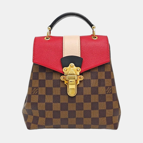 CLAPTON Damier Ebene Coated Canvas Brown