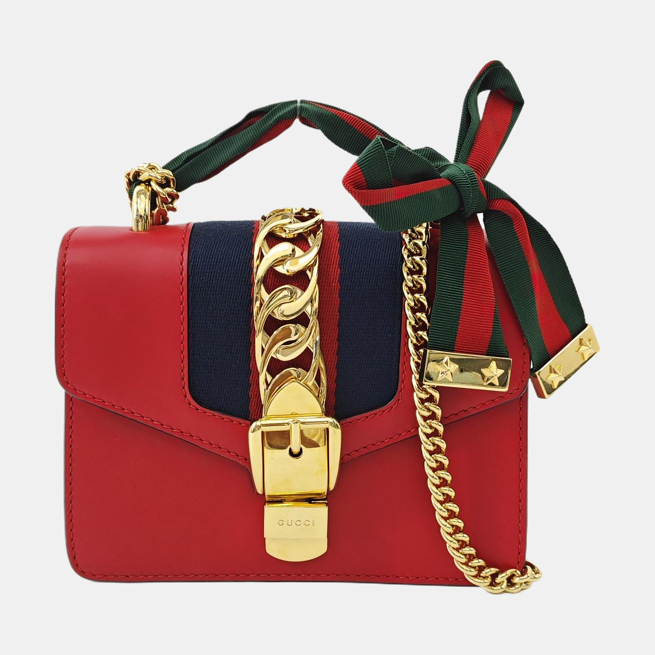 Sylvie Mini Calfskin Red