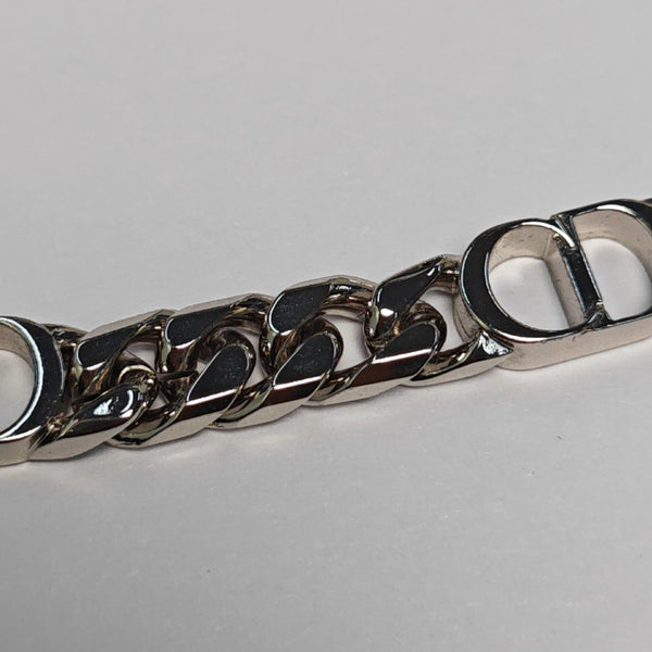 CD Icon Metal Silver Necklace