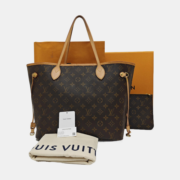 NEVERFULL MM Monogram Coated Canvas Brown
