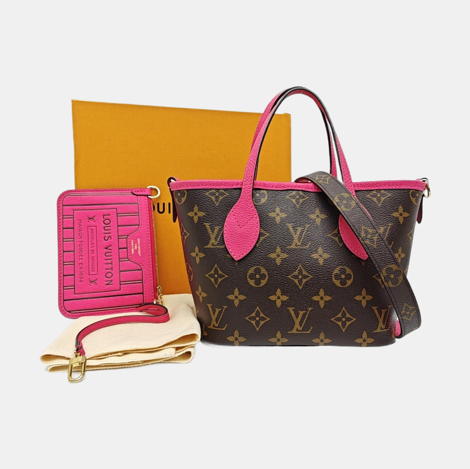 NEVERFULL INSIDE OUT BB Monogram Calfskin Red