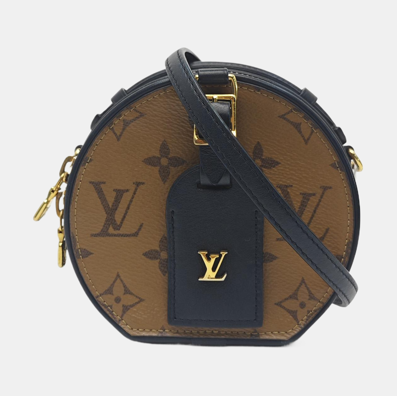 BOITE CHAPEAU Mini Monogram Coated Canvas Brown