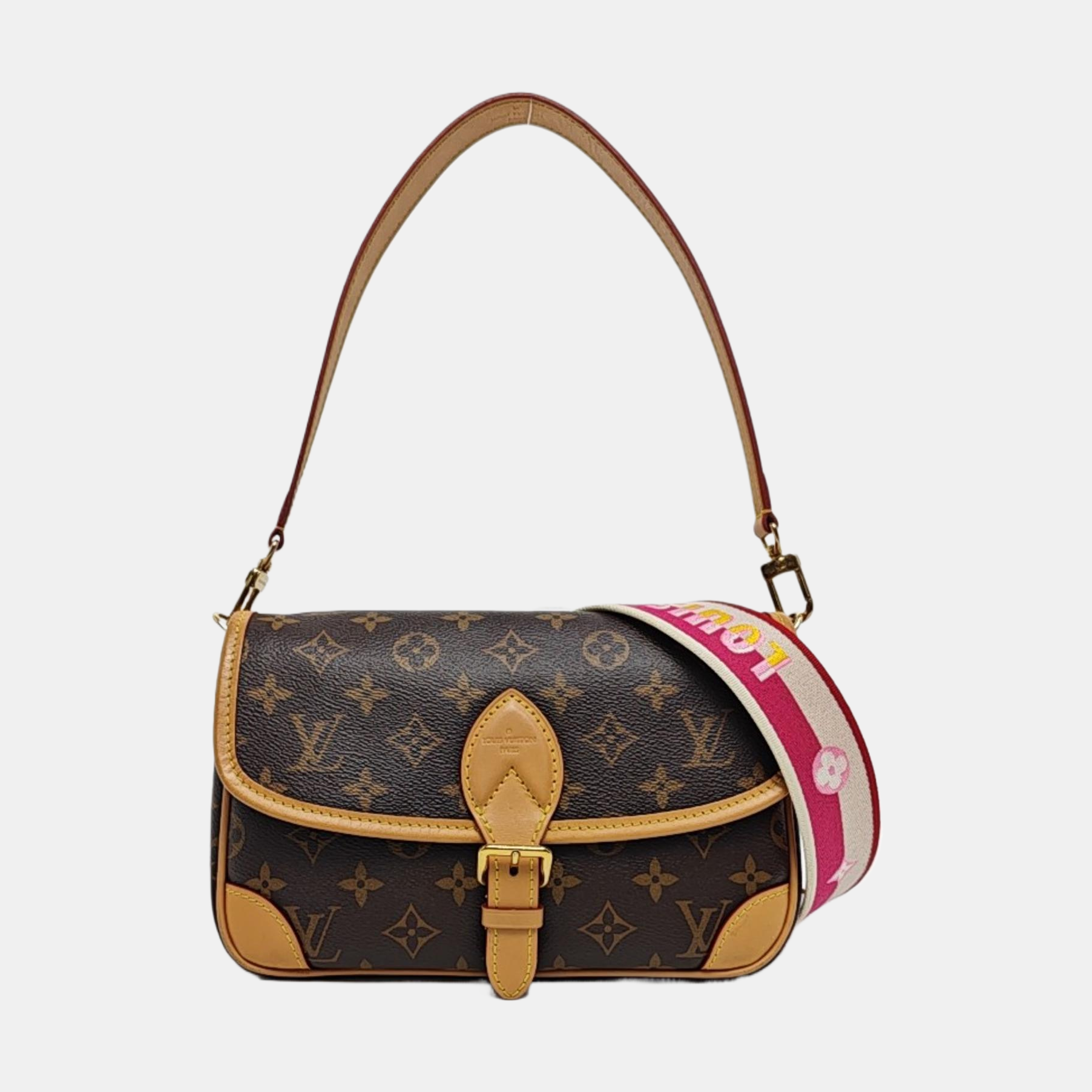 DIANE Monogram Coated Canvas Brown
