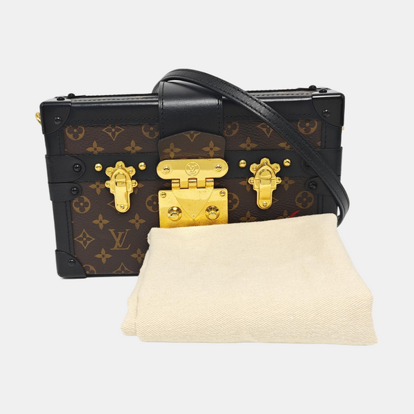 PETITE MALLE Monogram Coated Canvas Brown