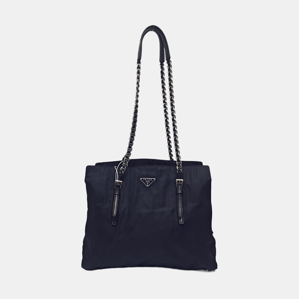Nylon Tote Bag Blue