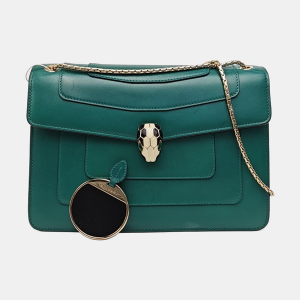 SERPENTI FOREVER Medium Quilted Calfskin Green