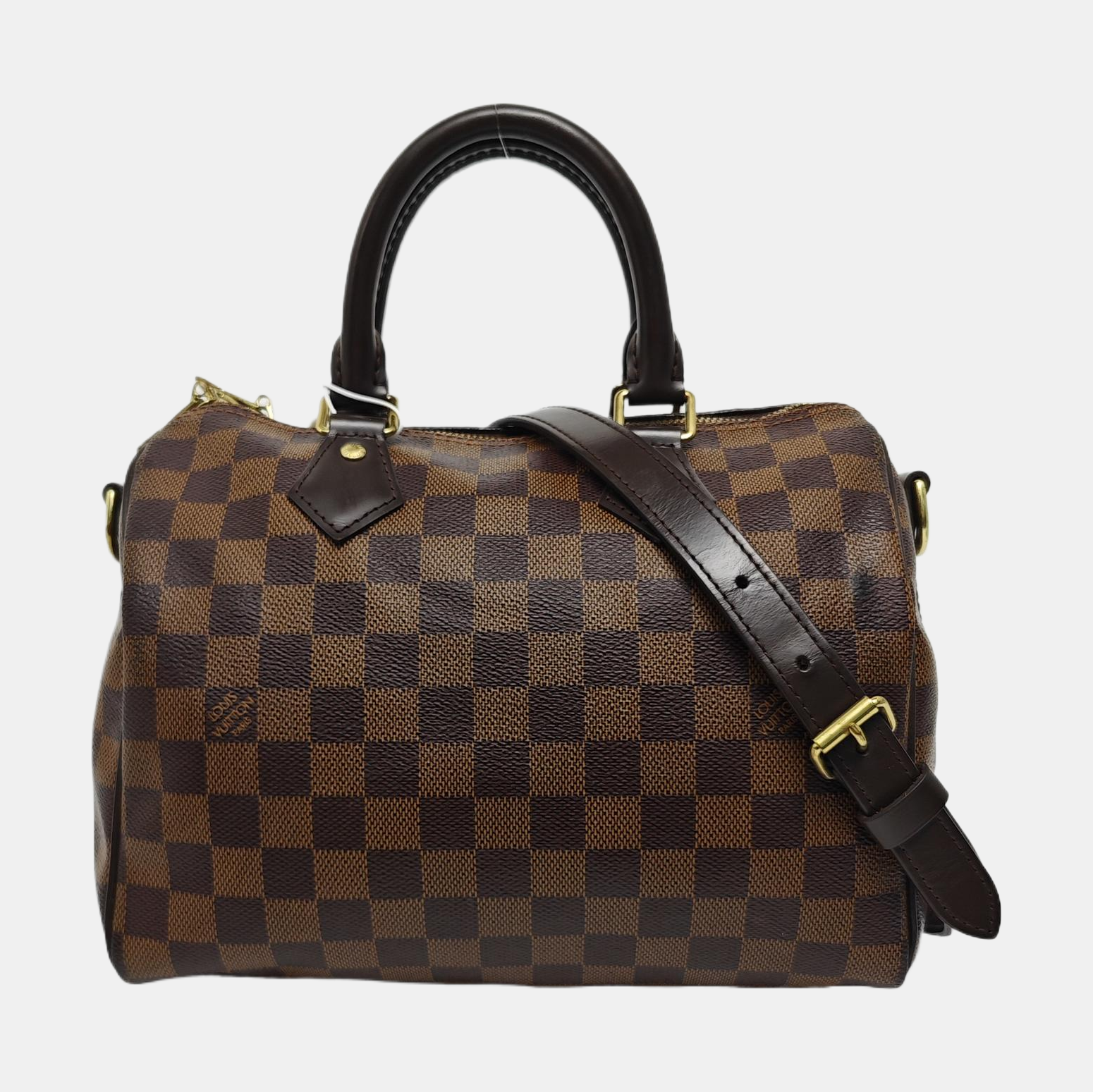 SPEEDY 25 Damier Ebene Coated Canvas Brown