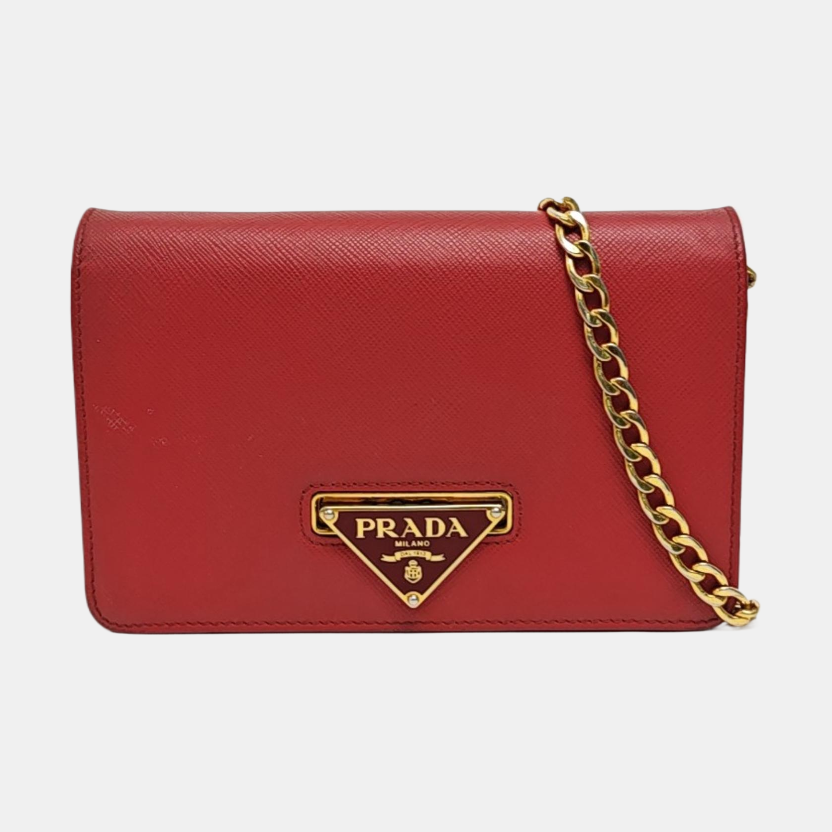 Saffiano Calfskin Crossbody Bag Red