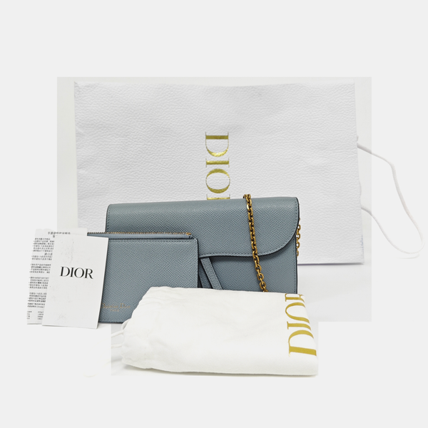 Saddle Mini Calfskin Blue