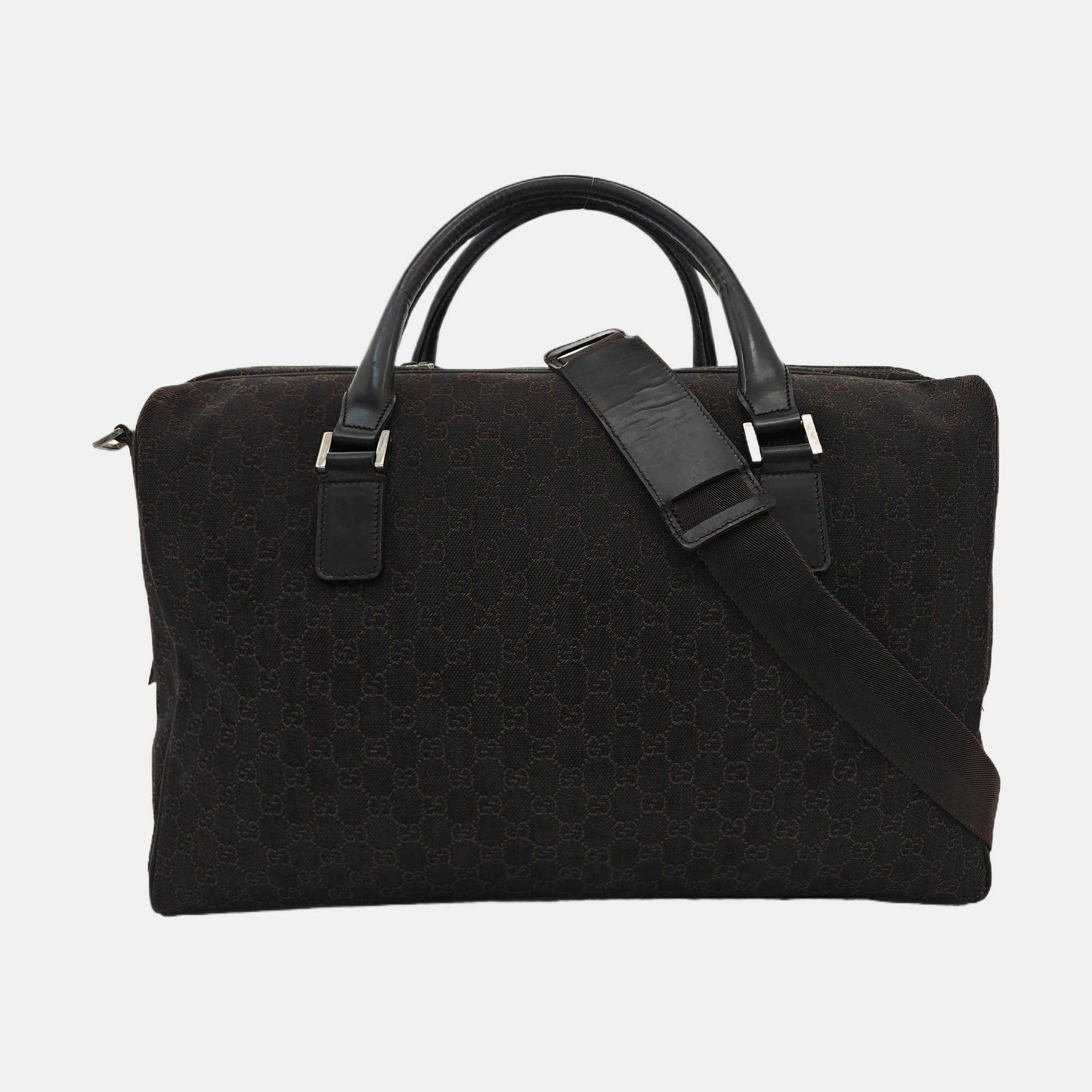 Monogram Canvas Shoulder Bag Black