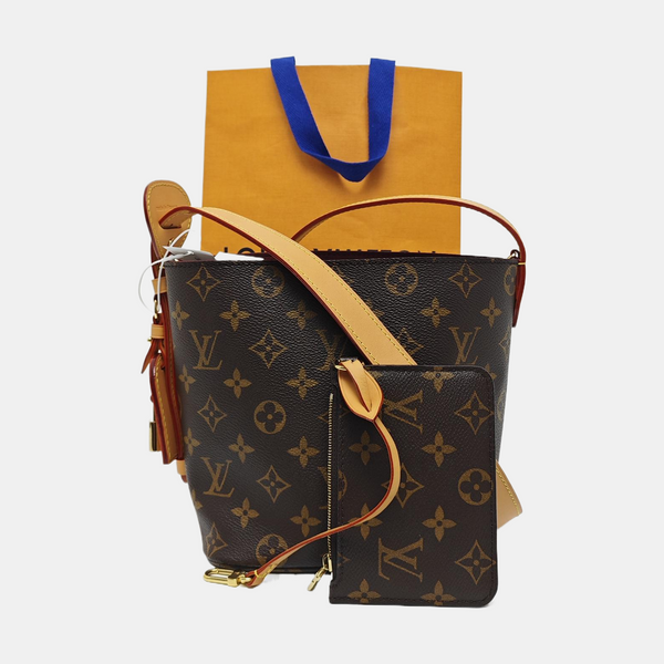 ALL IN BB Monogram Coated Canvas Brown
