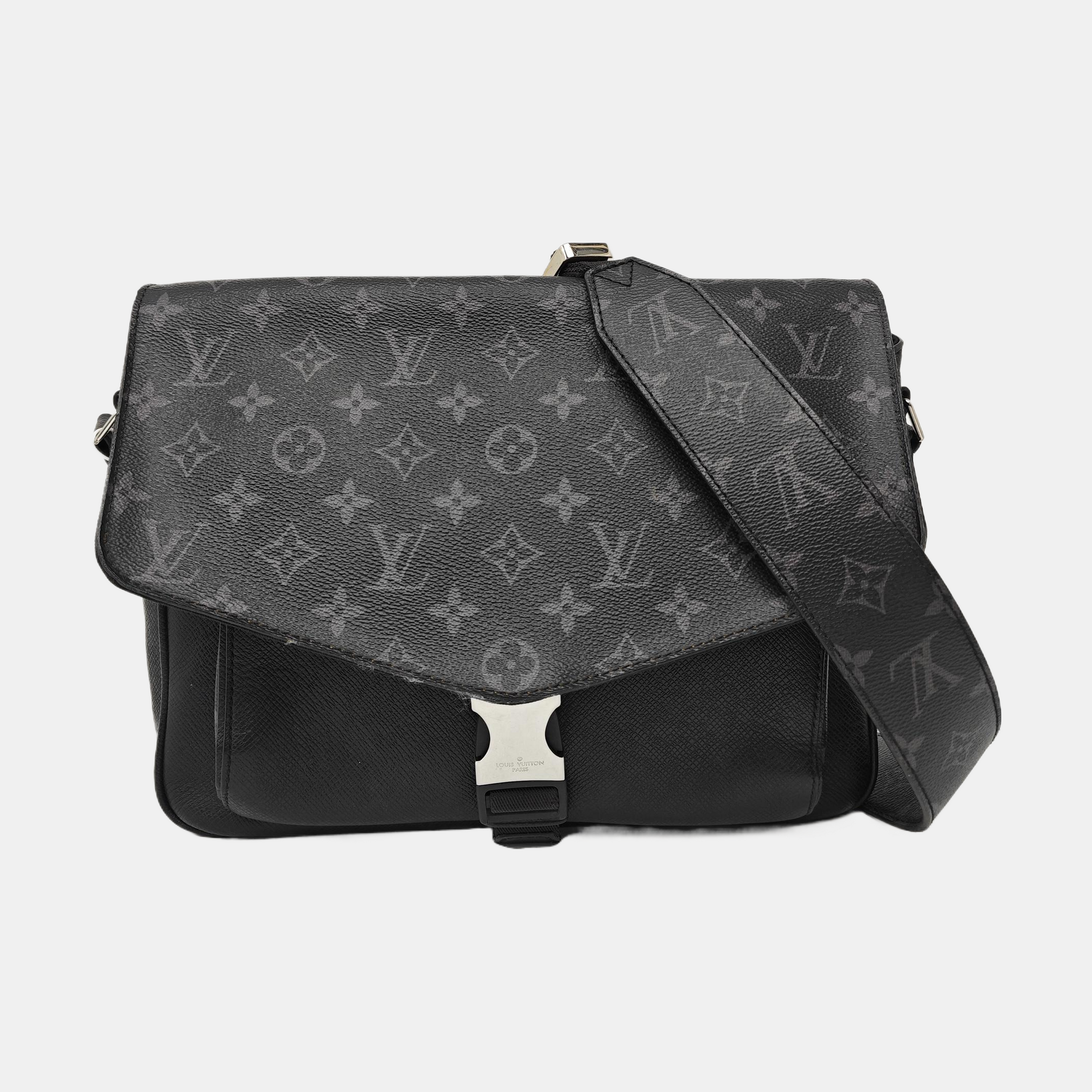 TAIGARAMA Monogram Coated Canvas Black