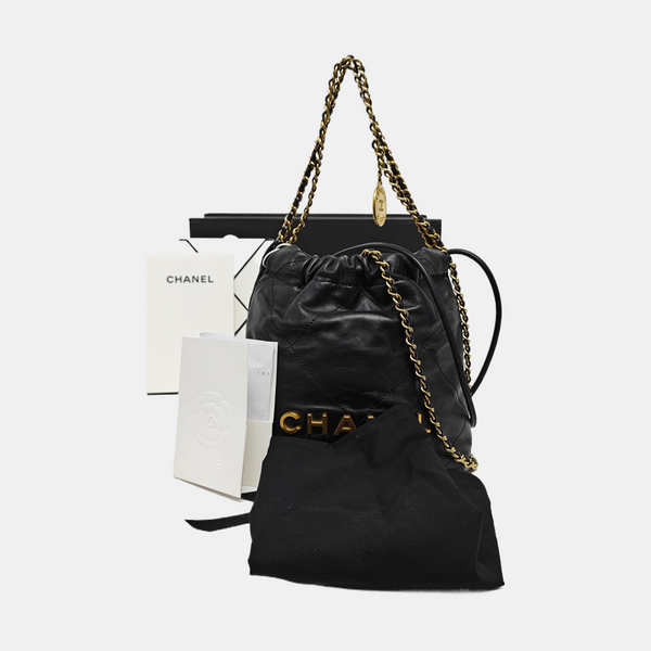 CHANEL 22 Mini Quilted Calfskin Black