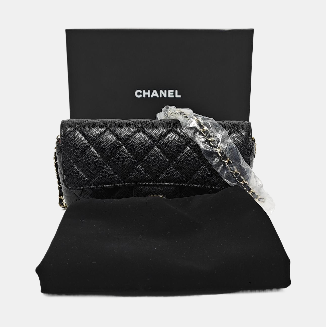 Quilted Grained Calfskin Black