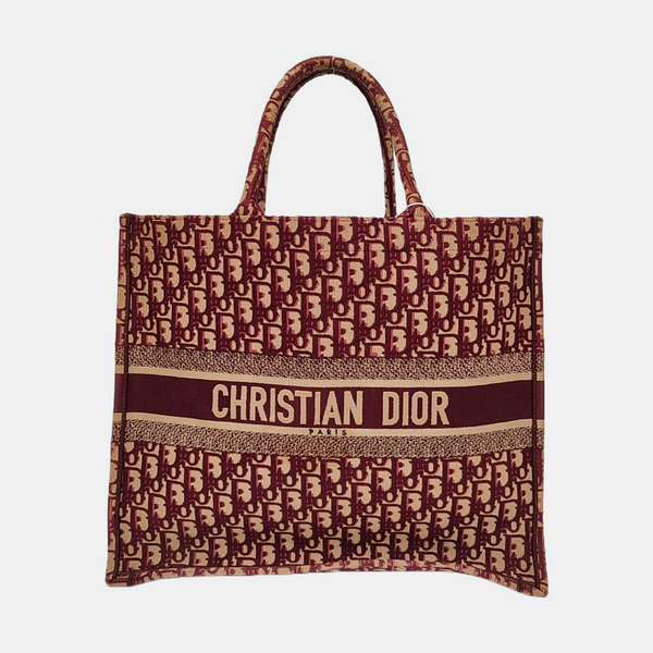 Authenticated pre-owned  Book Tote Large Monogram Canvas Red - Tote Bag at Looply