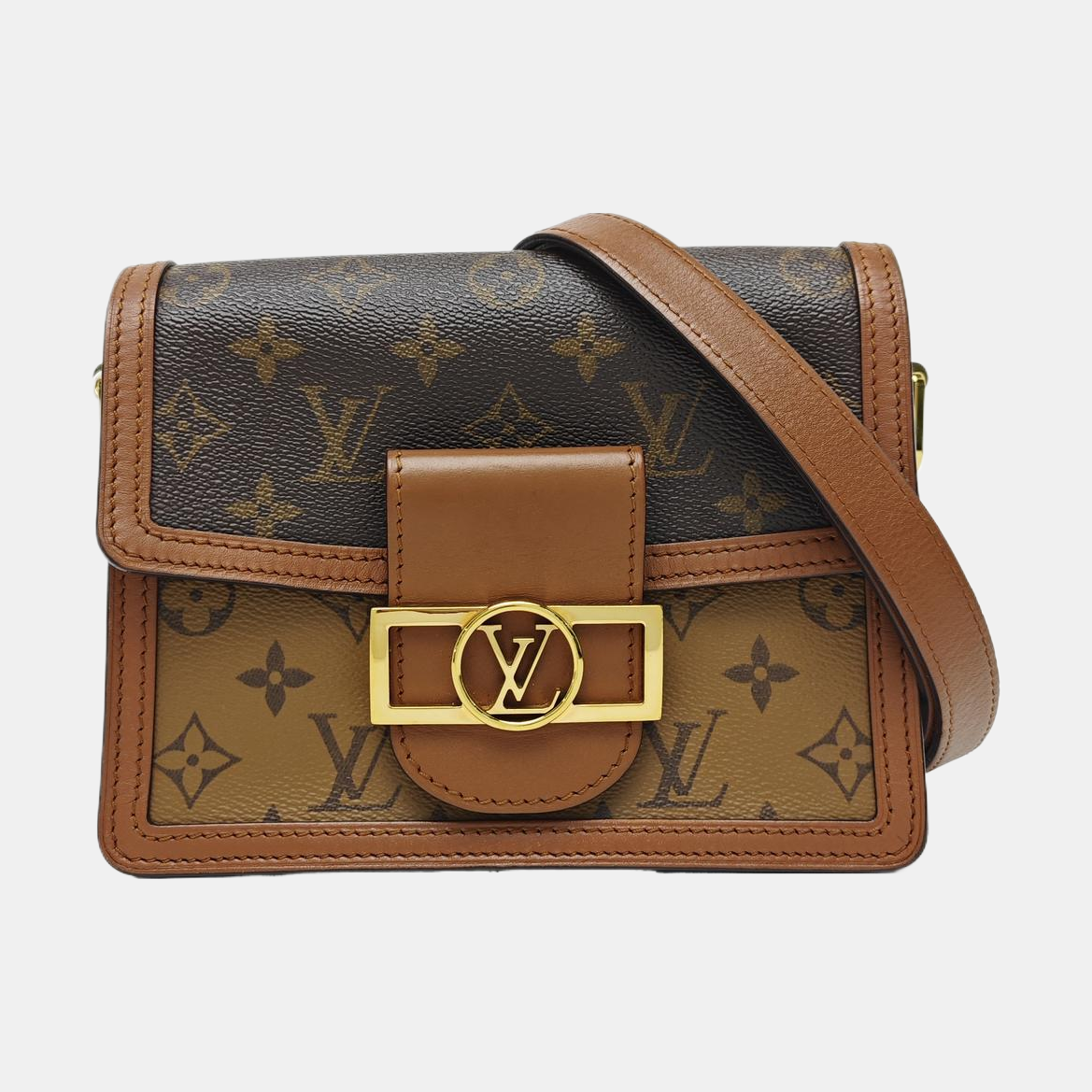 DAUPHINE Mini Monogram Coated Canvas Brown