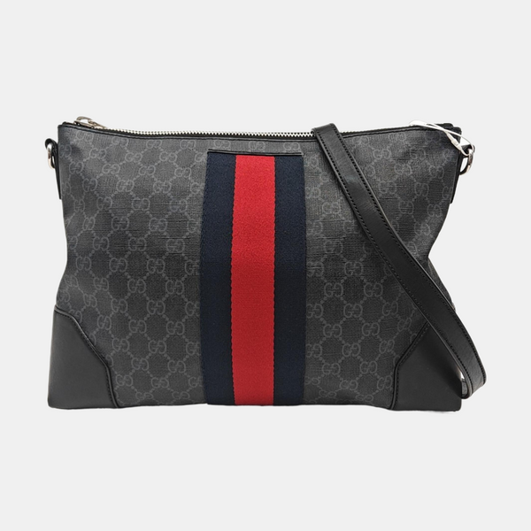 Rania Monogram Coated Canvas Black