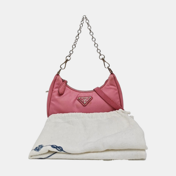 Nylon Shoulder Bag Pink