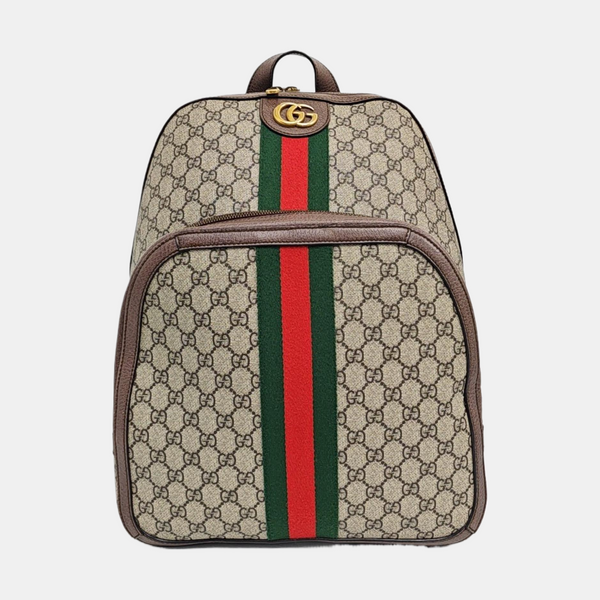 Ophidia Medium Monogram Coated Canvas Beige